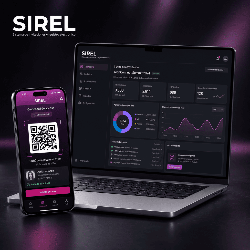 Captura de la plataforma SIREL